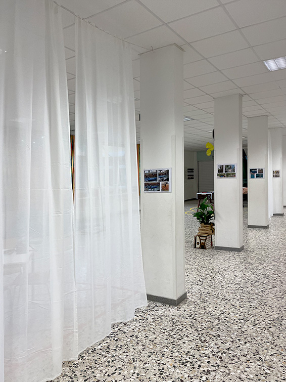Testsetting in der Aula der SMS